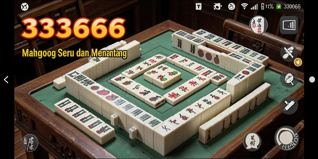 Tampilan gameplay Mahjong yang menegangkan dan menarik.