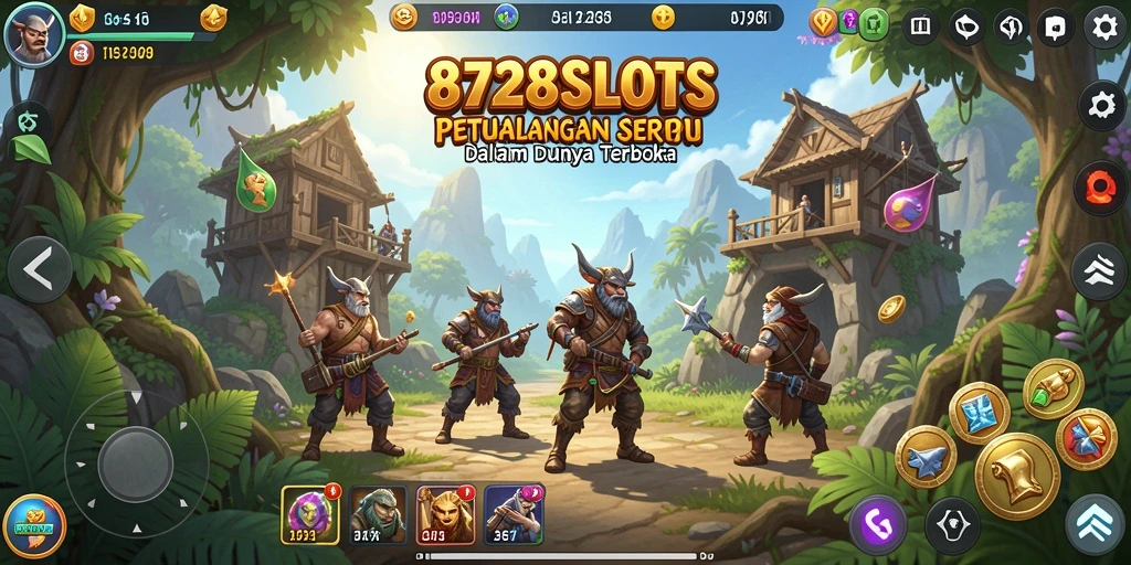Tampilan gameplay menarik dari 8728SLOTS dalam dunia terbuka.