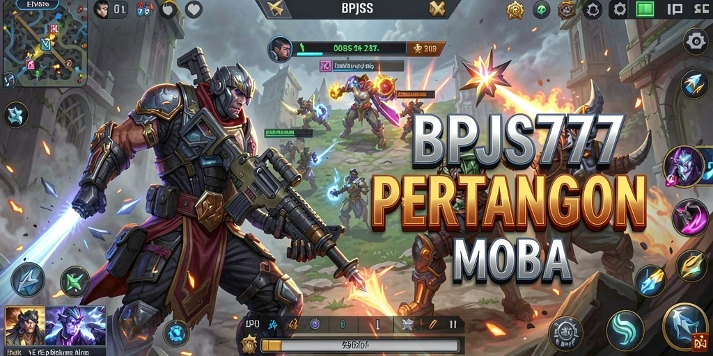 Tampilan menarik dari gameplay seru BPJS777 di arena MOBA.