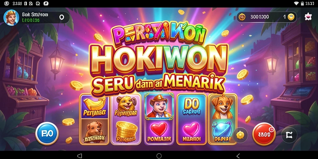 Tampilan gameplay Slot HOKIWON yang menarik dan interaktif.