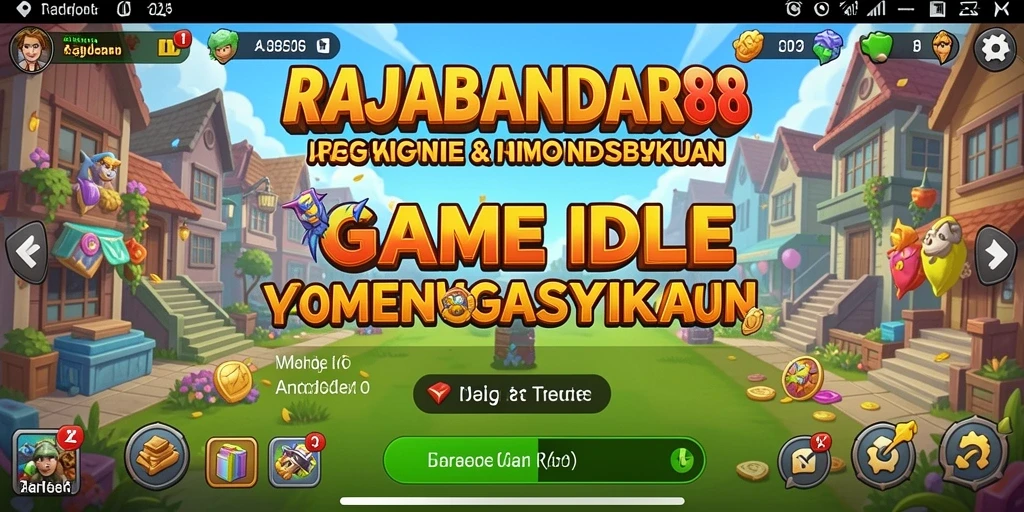 Screenshot utama gameplay RAJABANDAR88 menampilkan serunya permainan Idle.