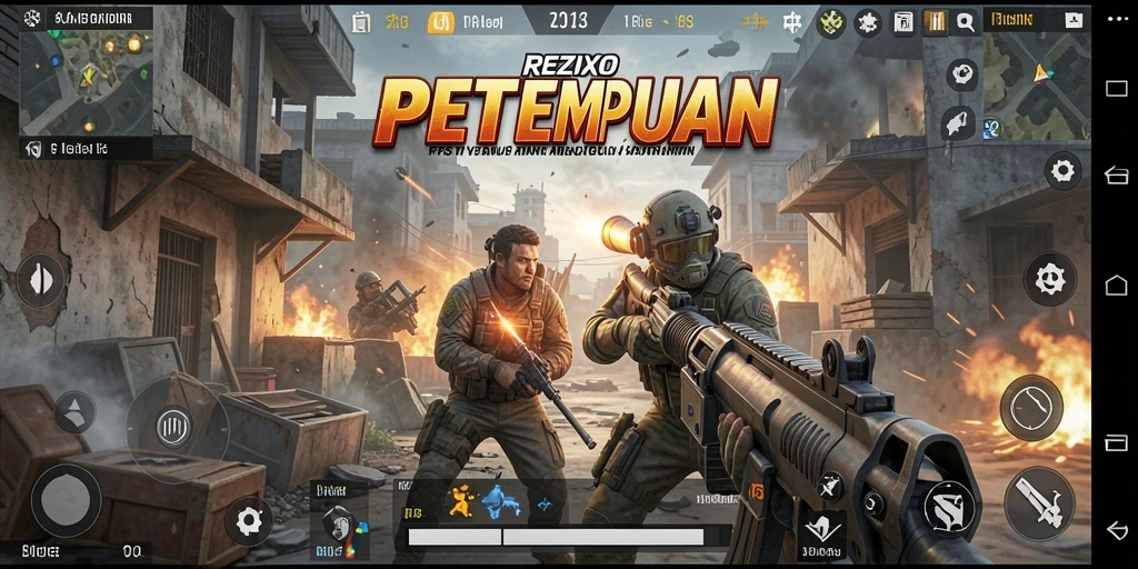 Tampilan mendebarkan dari gameplay intens REZIXO.