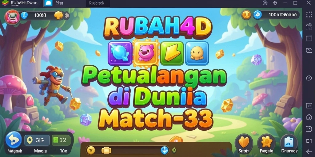 Tampilan gameplay menarik dan penuh warna dalam RUBAH4D.