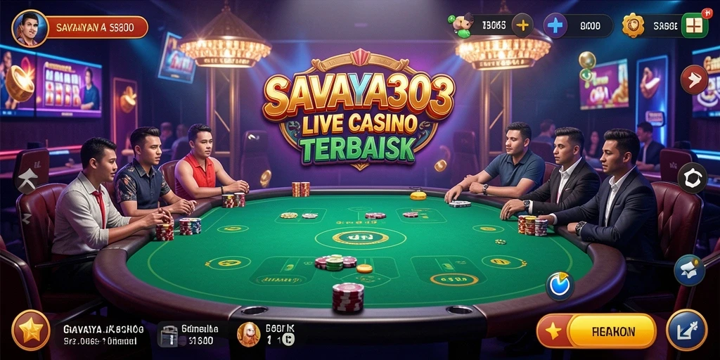 Screenshot dari gameplay SAVAYA303 dengan dealer profesional di studio.