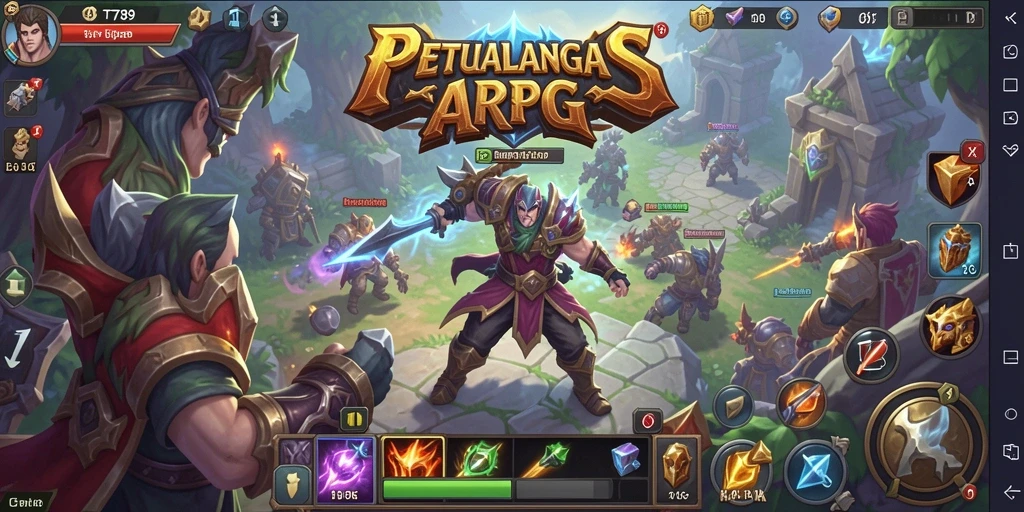 Tangkapan layar gameplay TT789 yang menampilkan pertarungan epik dalam dunia ARPG.