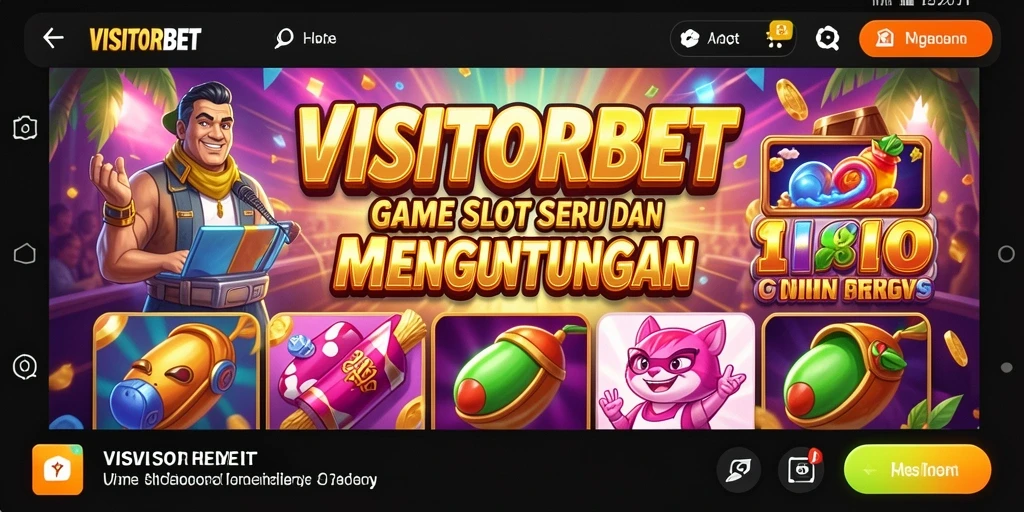 Screenshot VISITORBET menampilkan gameplay slot yang mengasyikkan dan penuh warna.