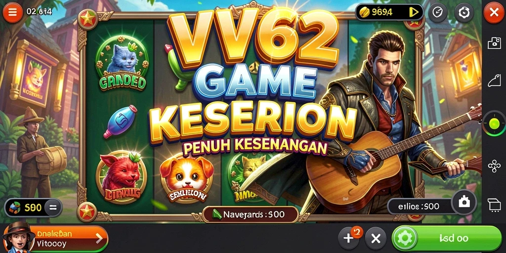 Tampilan menarik dari gameplay Slot VV62 yang seru.