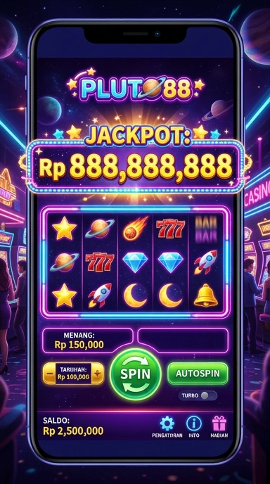Tampilan utama aplikasi pluto88 yang menarik dan mudah dinavigasi.